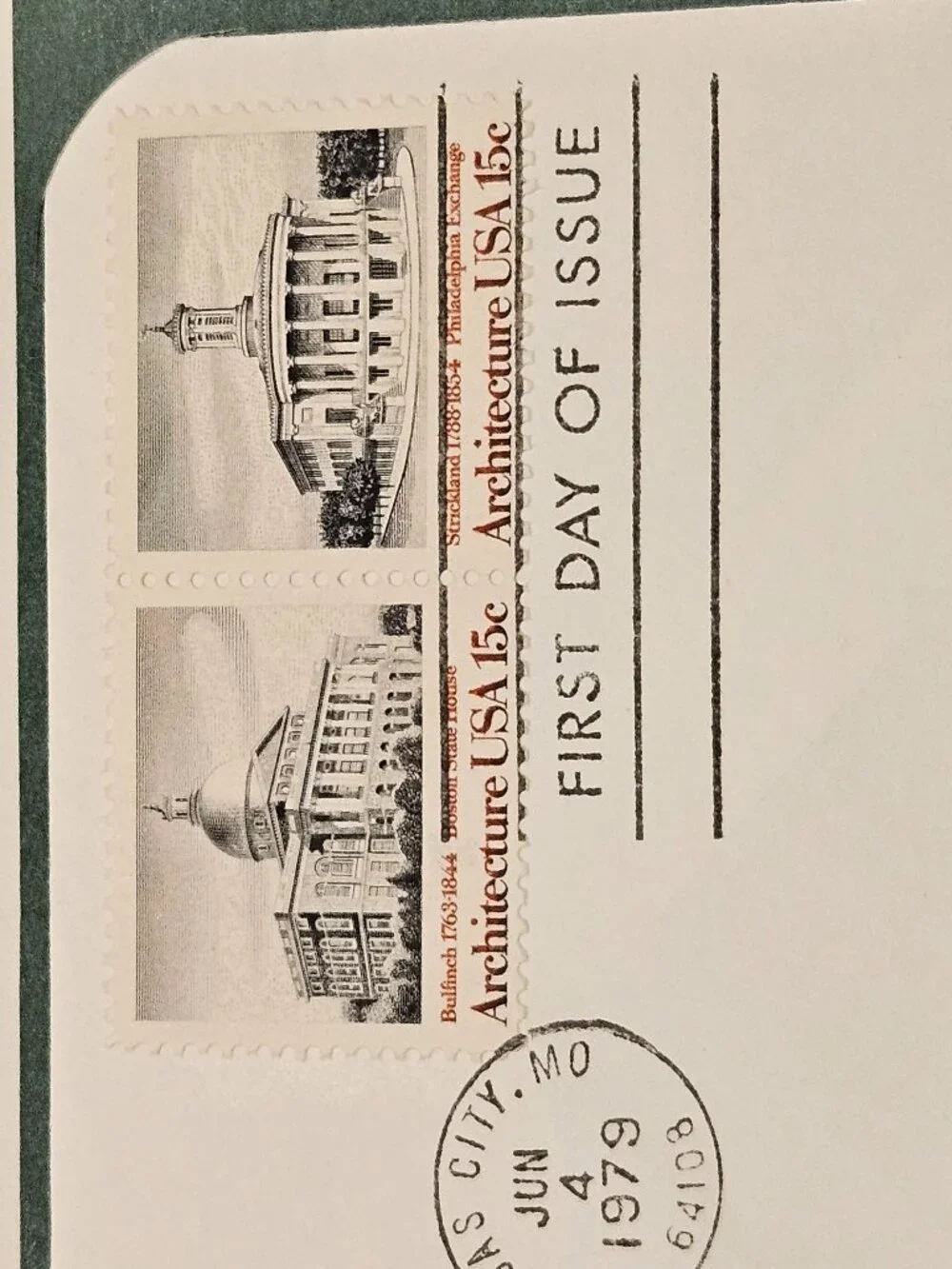 RARE COLLECTIBLE USPS 1ST DAY ISSUE COVER AMERICAN ARCHITECTURE STAMP ENVELOPE